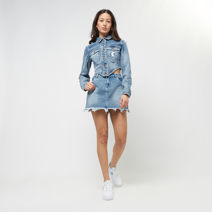 Karl Kani OG Thug Life Crop Corset Washed Denim Jacket niebieski 24983 5