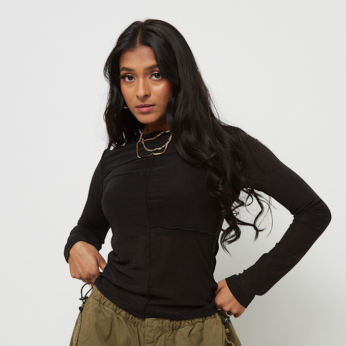 Urban Classics Exposed Seam Mesh Longsleeve czarny 24986 1