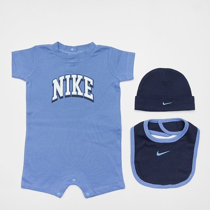 Nike Romper, Hat, Bib Set (3 Piece) niebieski 25345 1