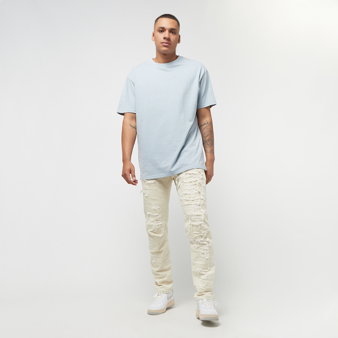 Smoke Rise Heavy Distressed Rip & Repair Denim Jean beige 25362 5