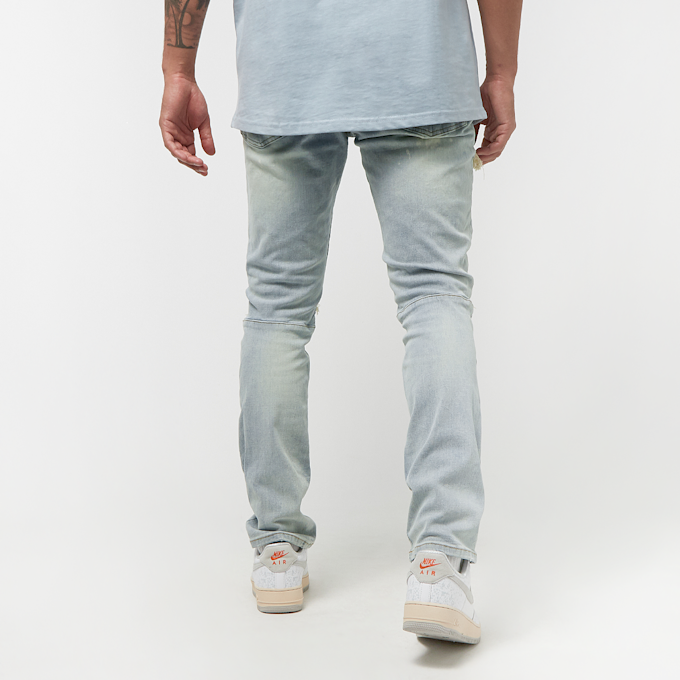 Smoke Rise Bleach Washed Rip & Repaired Jean blu 25371 2