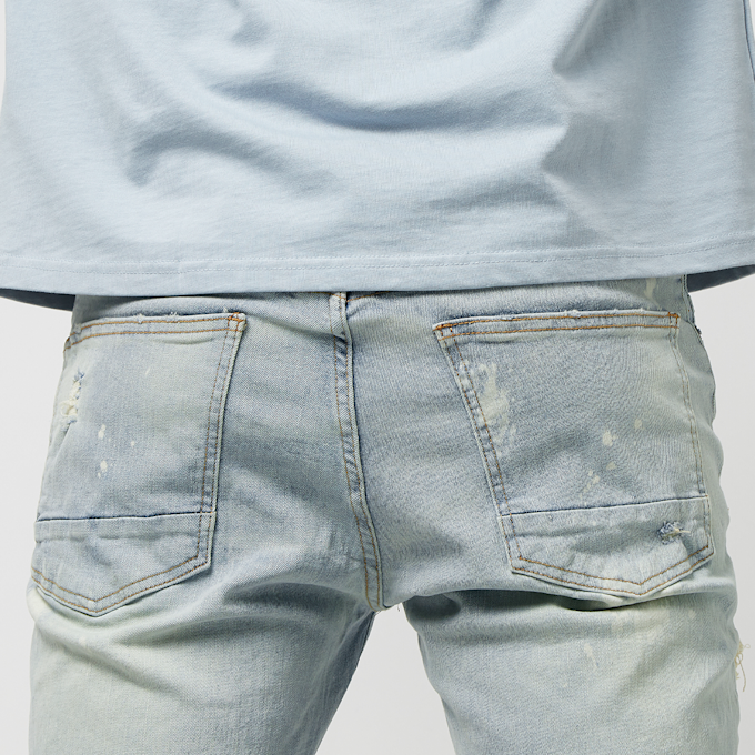 Smoke Rise Bleach Washed Rip & Repaired Jean blu 25371 4