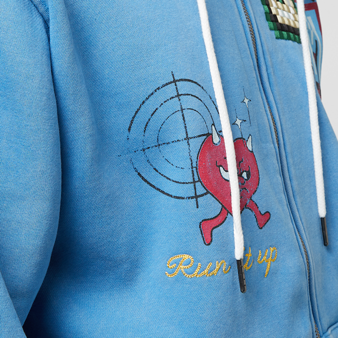 Smoke Rise Graphic Washed Hoody bege 25378 4