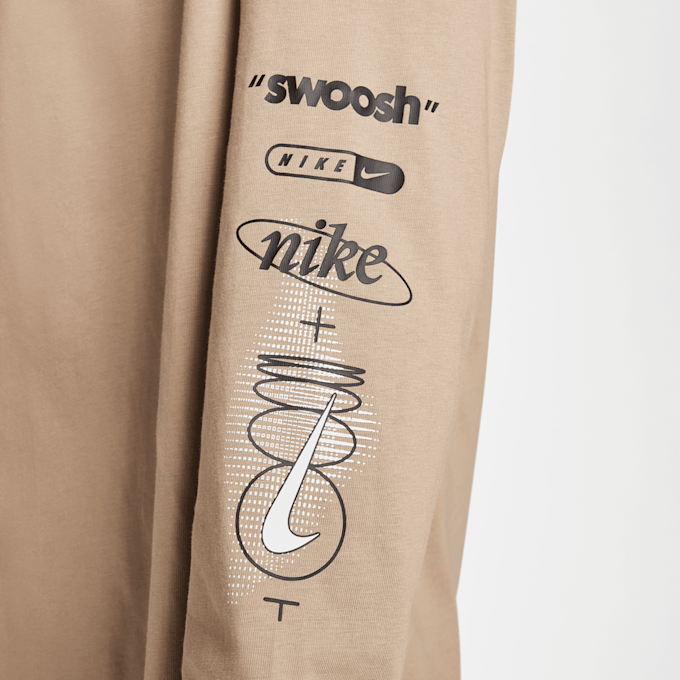 Nike Sportswear Longsleeve Tee Boyfriend Print Swoosh beige 28249 5
