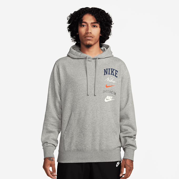 Nike Club Fleece Hoodie Stack Graphics grau 28265 1