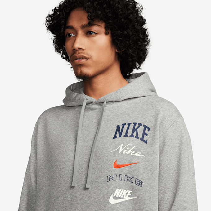 Nike Club Fleece Hoodie Stack Graphics grau 28265 3