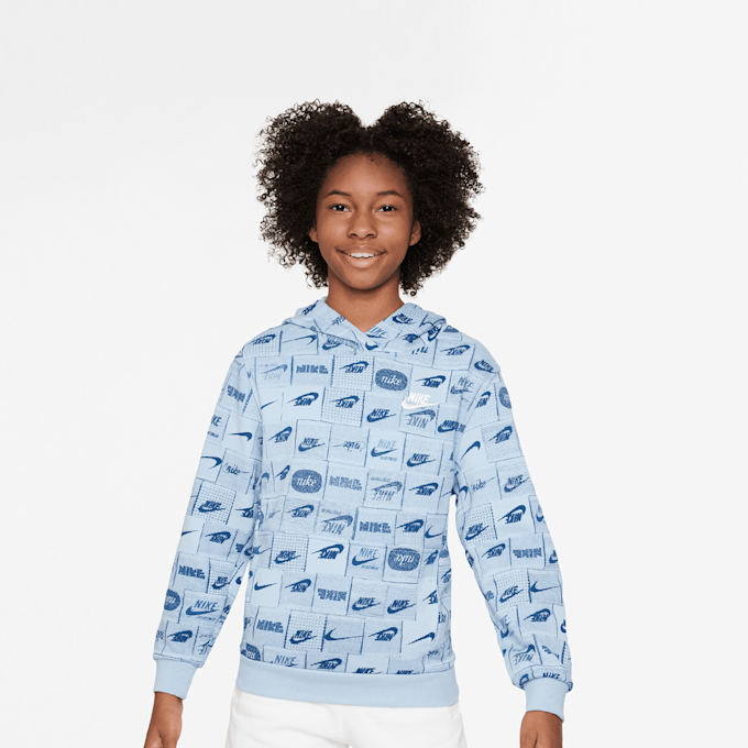 Nike Club Fleece French-Terry-Hoodie blau 28357 1