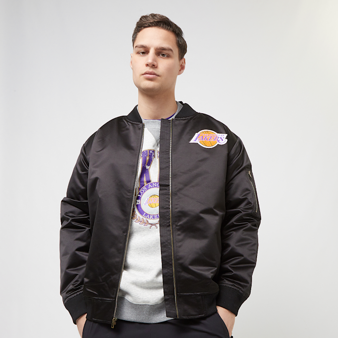 Mitchell & Ness NBA Lightweight Satin Bomber Los Angeles Lakers schwarz 28504 2