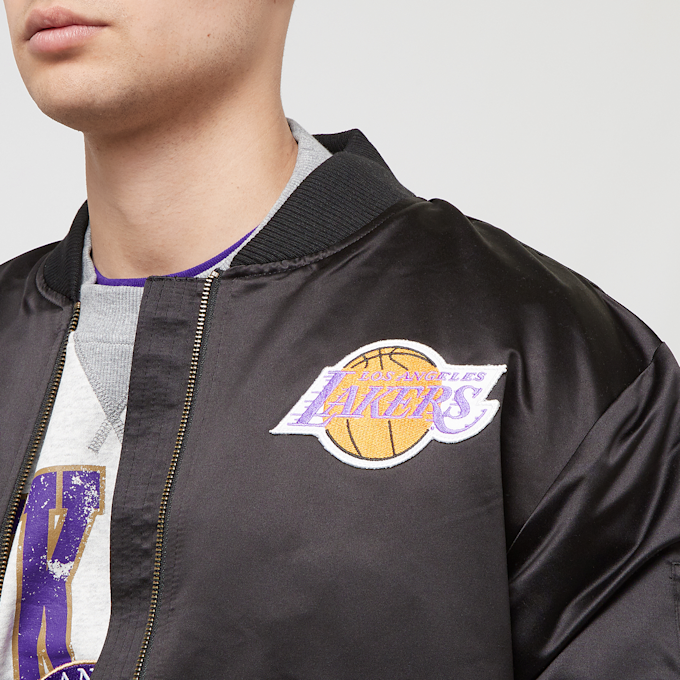 Mitchell & Ness NBA Lightweight Satin Bomber Los Angeles Lakers schwarz 28504 3