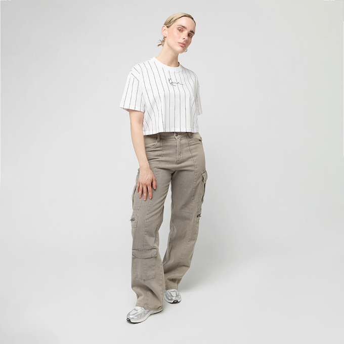 Karl Kani Small Signature Essential Pinstripe Crop Tee weiß 47451 4