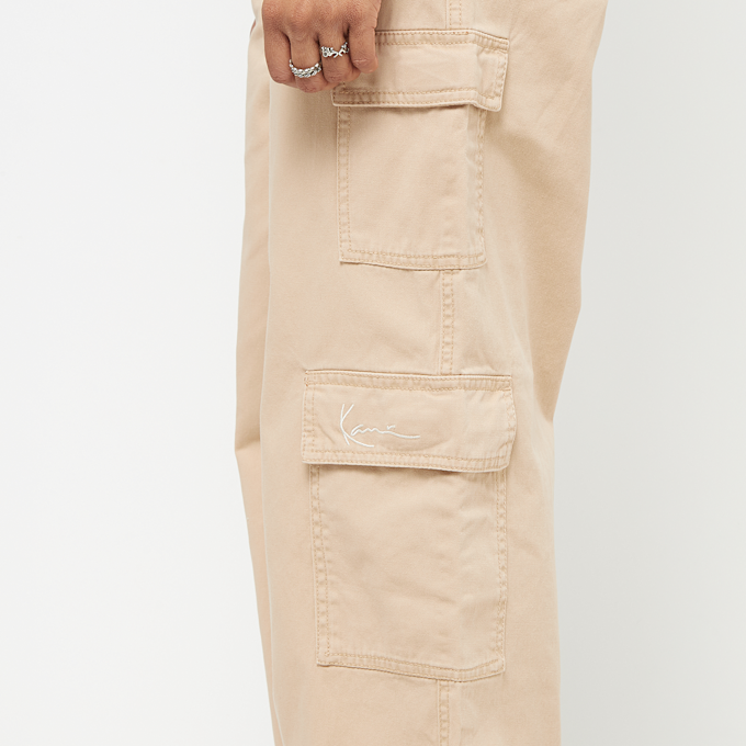 Karl Kani Small Signature Washed Cargo Pants beige 28585 5