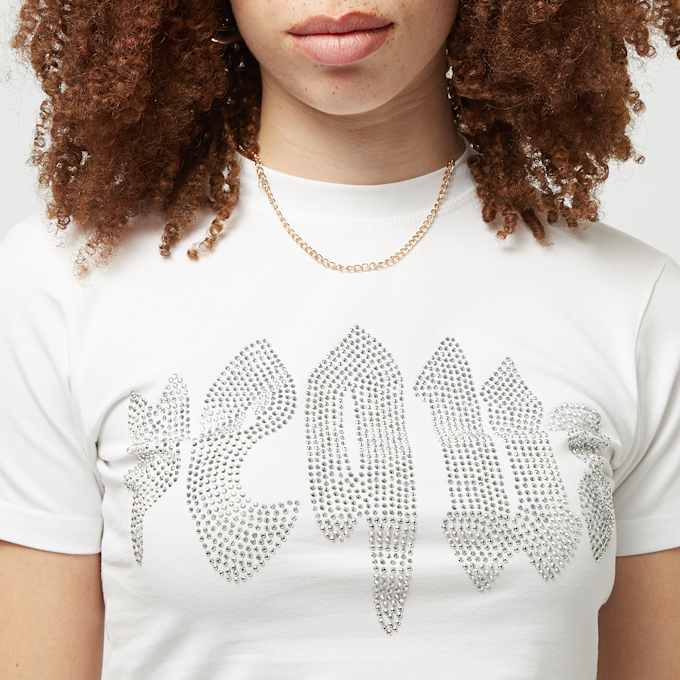 PEQUS Rhinestone Mythic Logo Top weiß 28819 3