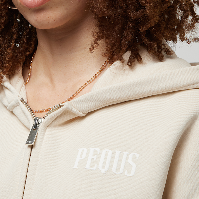 PEQUS Back Logo Zip-Hoodie beige 28889 3