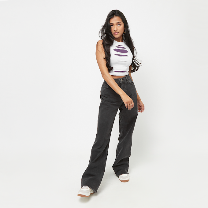 Sixth June Relaxed High Waist Denim Jeans negro 28913 5