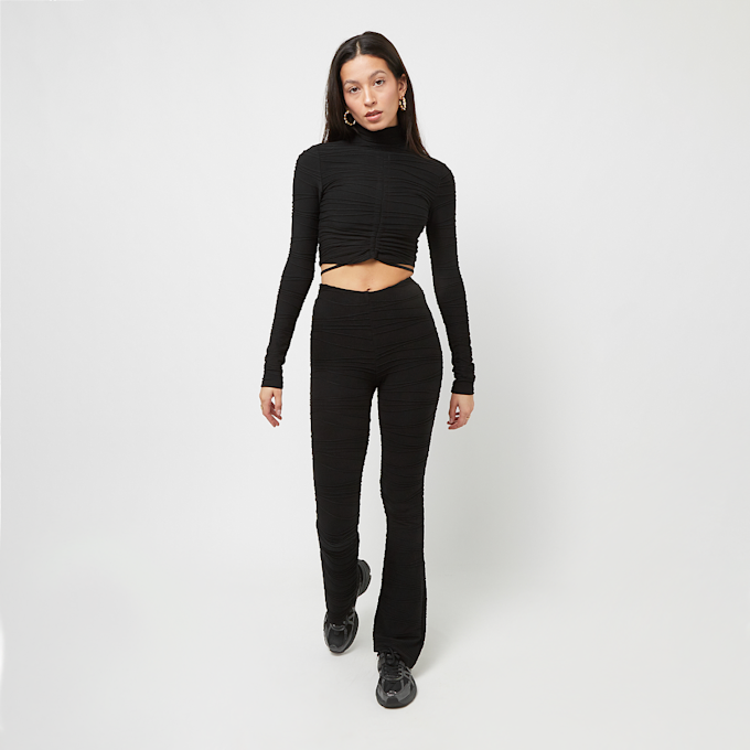 Sixth June Textured Wavy Crop Top nero 28915 4