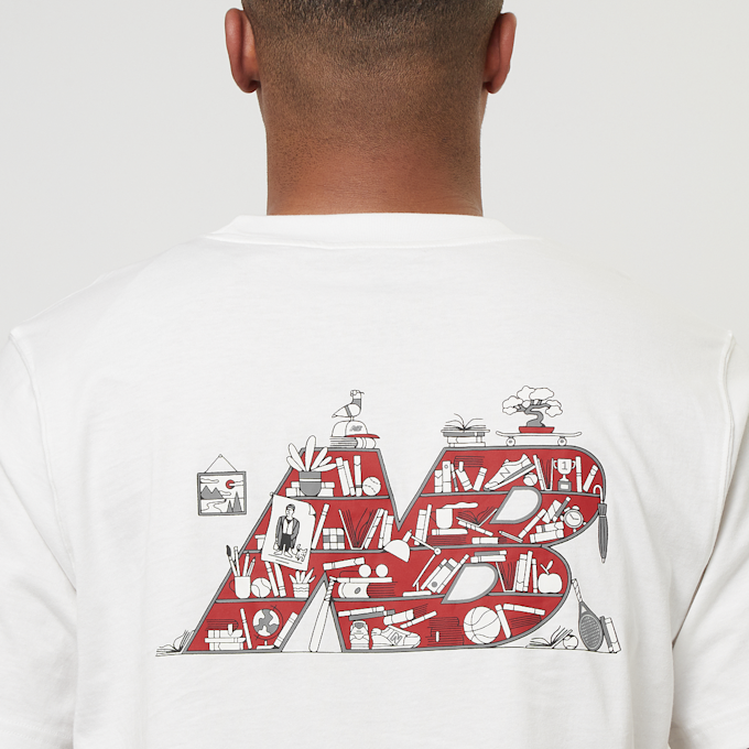 New Balance Bookshelf Tee weiß 28944 4