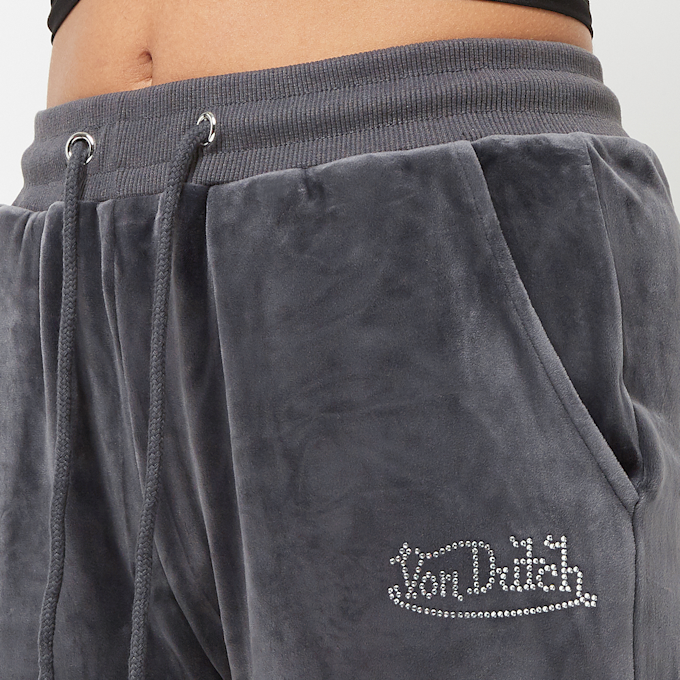 Von Dutch Originals Elya - Pants - Poly- Velvet zwart 29276 3