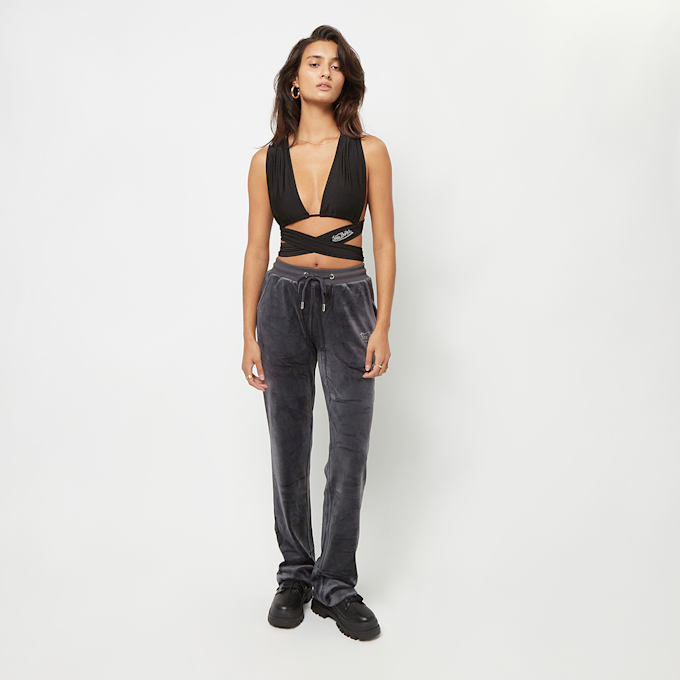Von Dutch Originals Elya - Pants - Poly- Velvet zwart 29276 4