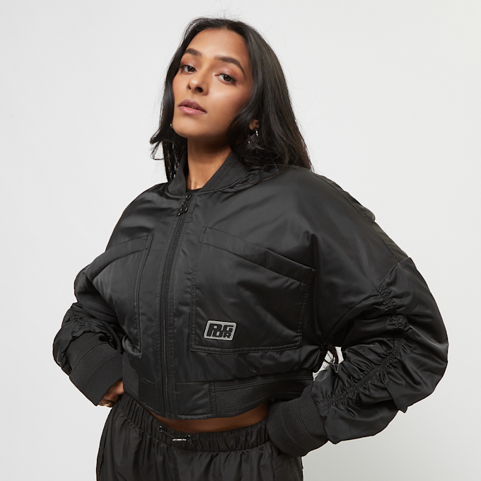 Pegador Laura Cropped Ruffed Oversized Jacket schwarz 29349 1