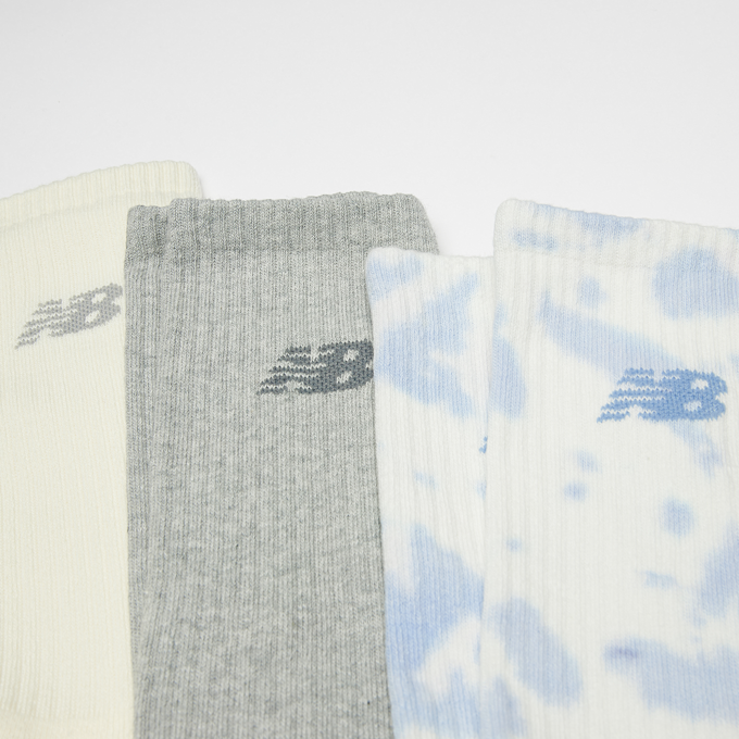 New Balance 3 PACK - Fashion Cushioned Crew Socks Tie-Dye blanc 29361 2
