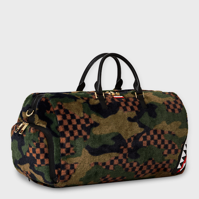 SPRAYGROUND Green 3am Fur Duffel camouflage 29445 4