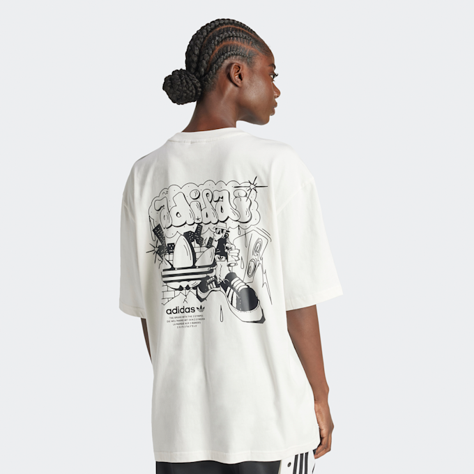 adidas Originals Graffiti Graphic T-Shirt bianco 30201 2