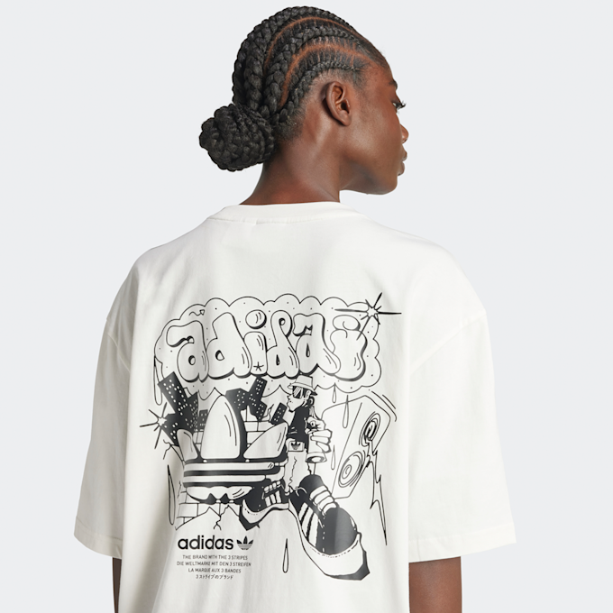 adidas Originals Graffiti Graphic T-Shirt bianco 30201 4