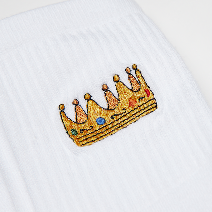 Slay All Day Crown Socks blanco 30212 2