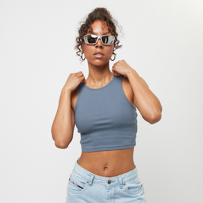 Urban Classics Cropped Rib Top niebieski 30265 1
