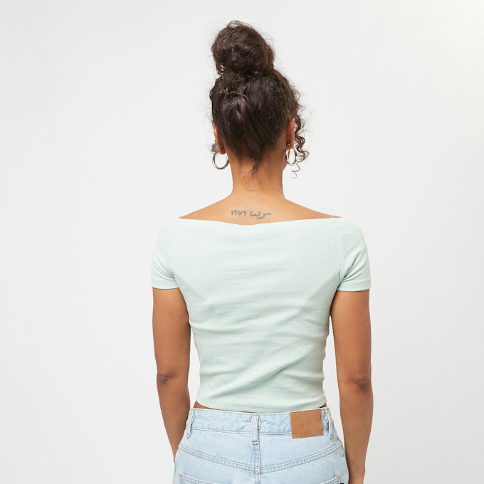 Urban Classics Organic Off Shoulder Rib Tee verde 30276 2