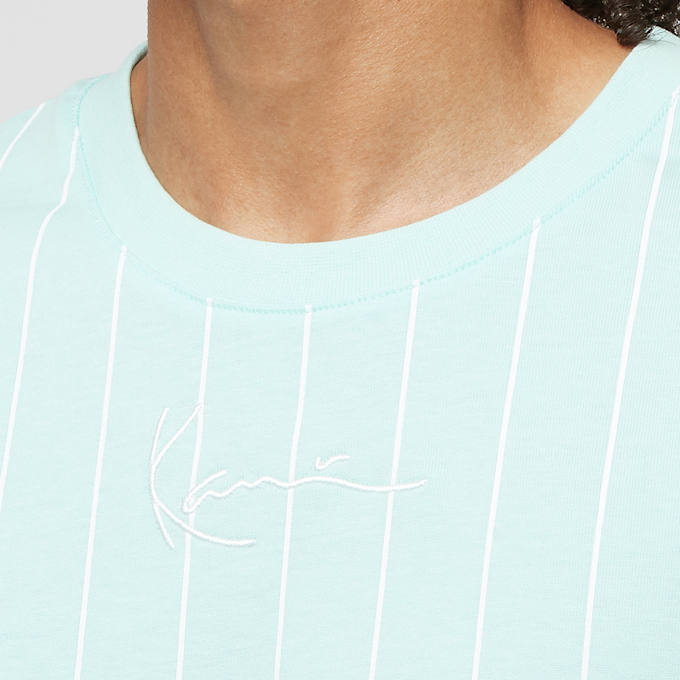 Karl Kani Small Signature Essential Pinstripe Tee türkis 30688 3