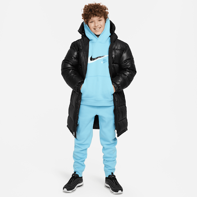Nike Sportswear Big Kids' (Boys') Fleece Pullover Graphic Hoodie bleu 30811 6