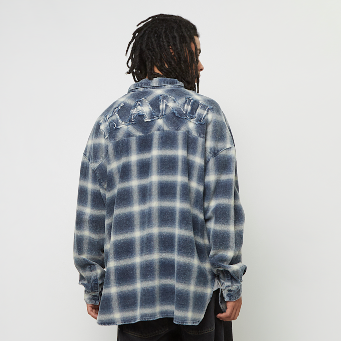 Karl Kani Small Signature Distressed Check Overshirt bleu 30823 1