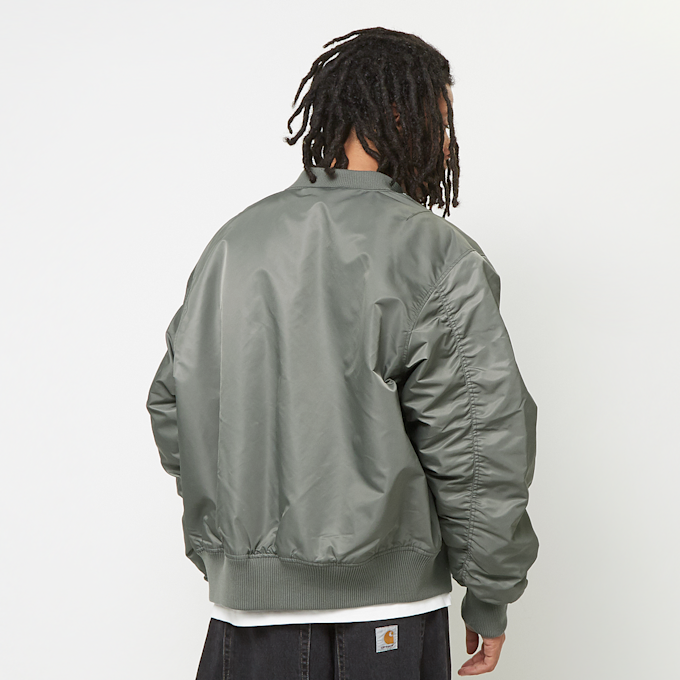 Karl Kani Small Signature Distressed Bomber Jacke grau 30839 2