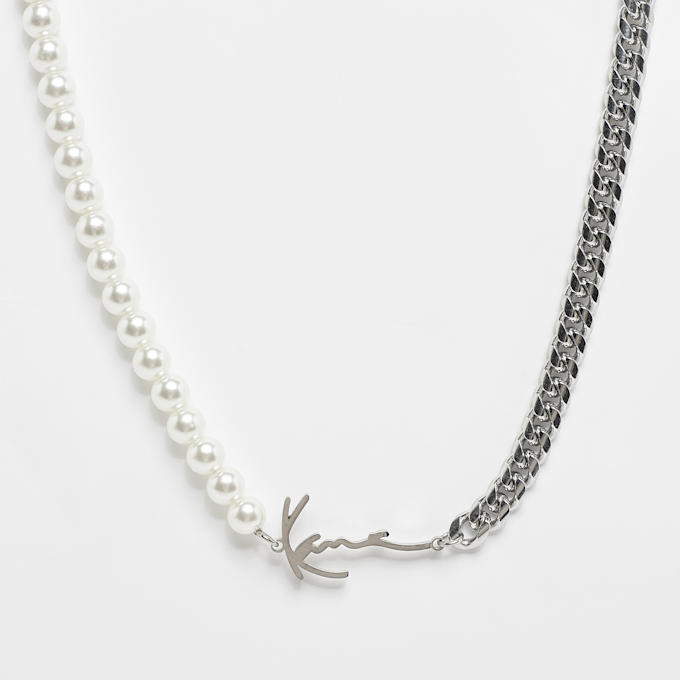 Karl Kani Signature Pearl Chain srebrna 30884 1