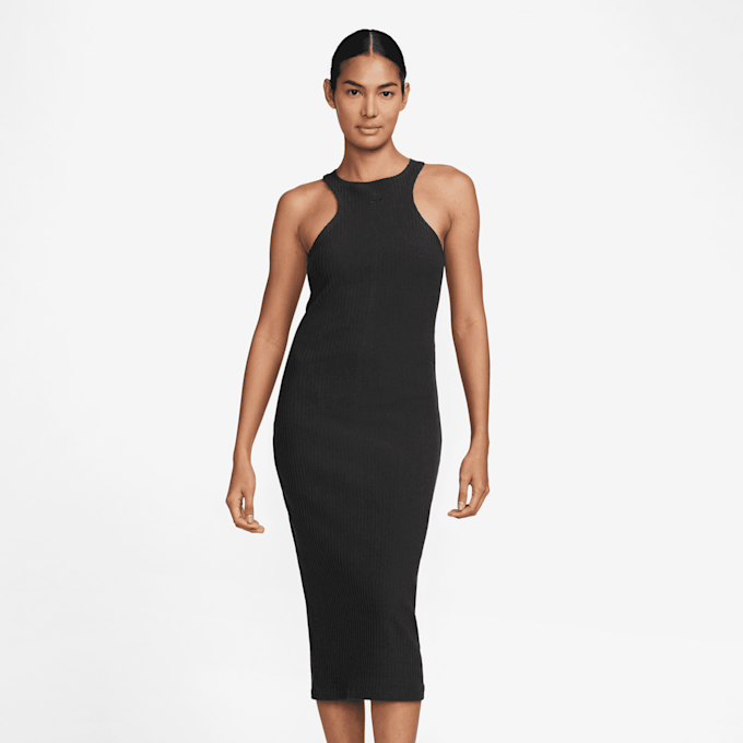 Nike Sportswear Chill Knit Rib Midi Dress schwarz 30919 1