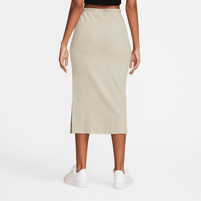 Nike Sportswear Chill Knit Ribbed Midi Skirt beige 30933 2