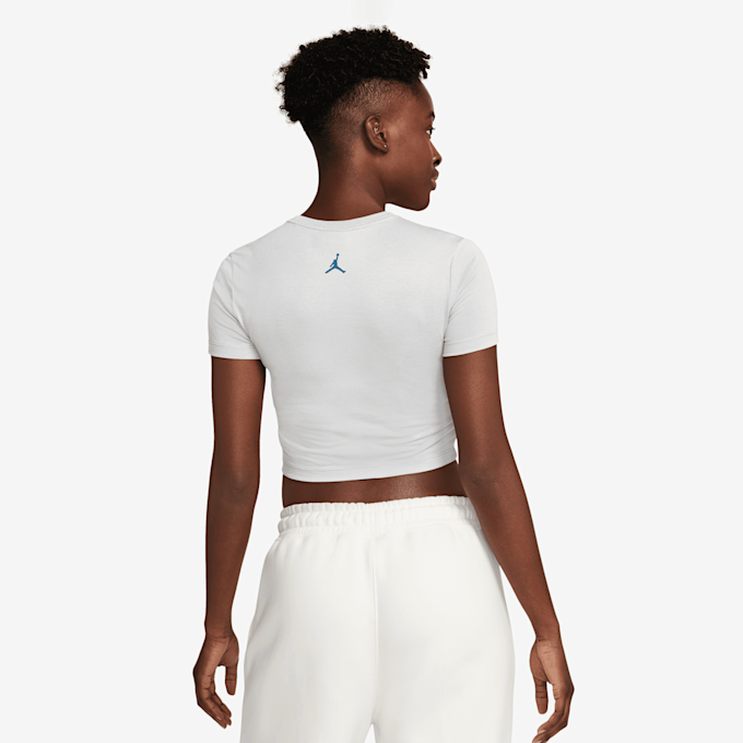 Jordan Short Sleeve Graphics Slim Crop Tee bianco 31089 2