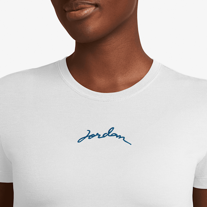 Jordan Short Sleeve Graphics Slim Crop Tee bianco 31089 3