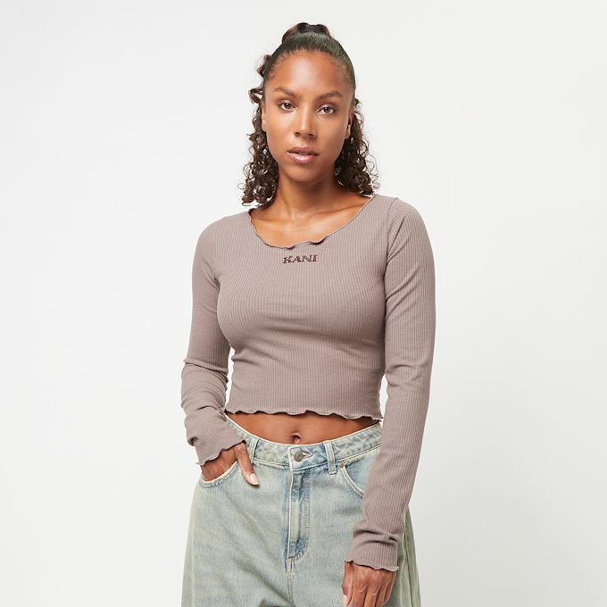 Karl Kani Retro Short Rib LS taupe brun 31225 1