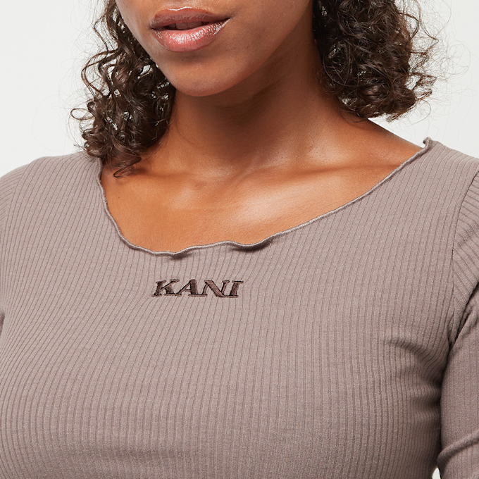 Karl Kani Retro Short Rib LS taupe brun 31225 3