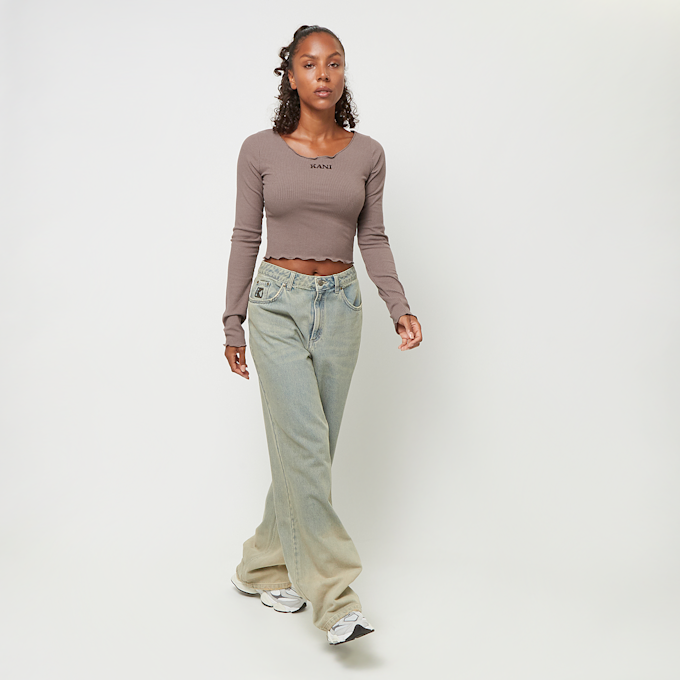 Karl Kani Retro Short Rib LS taupe brun 31225 4