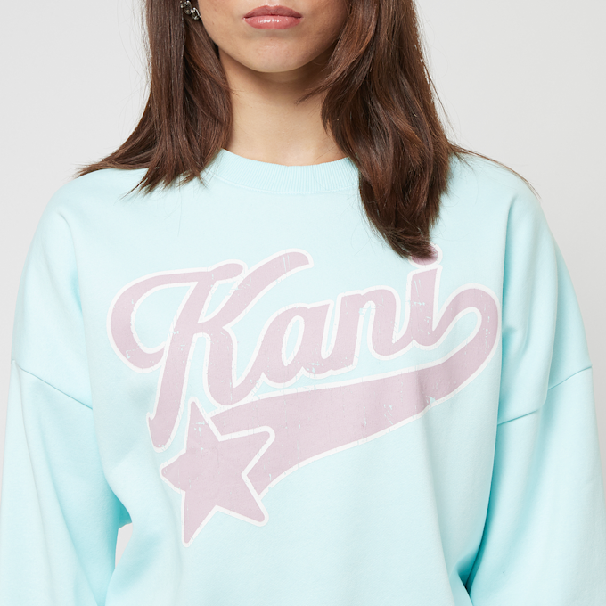 Karl Kani Woven Signature Star Logo Crew bleu 31293 3