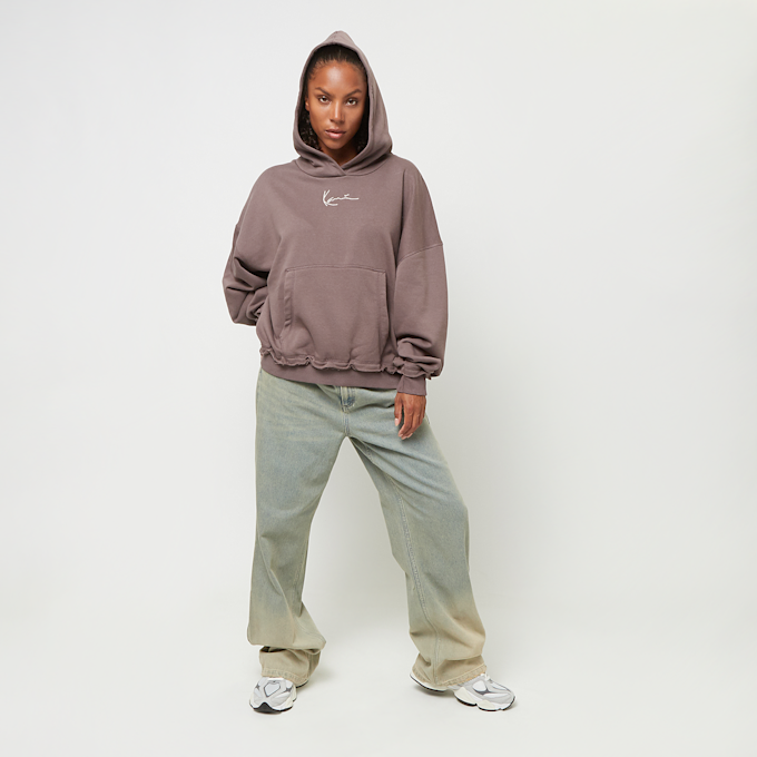 Karl Kani Small Signature Washed OS Hoodie brun 31300 5