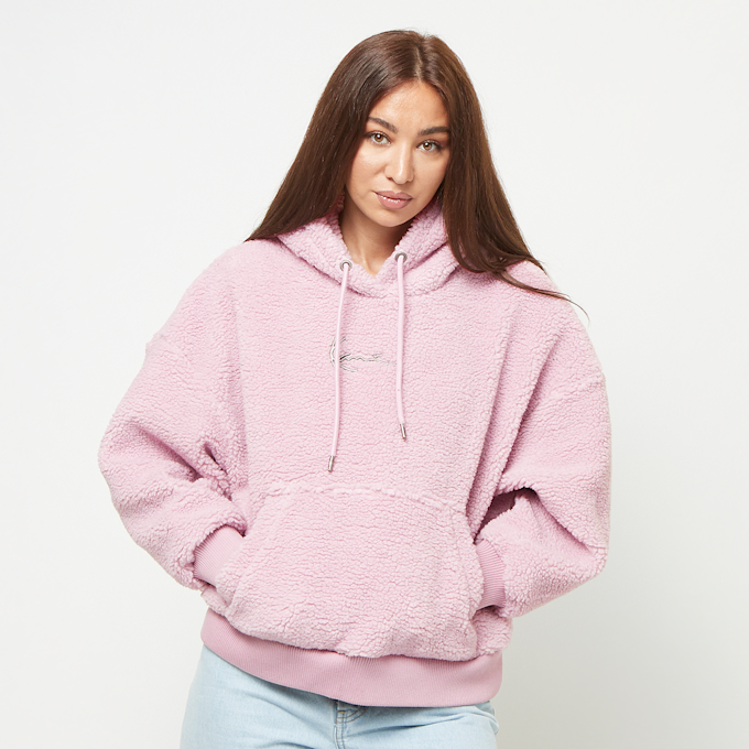 Karl Kani Metal Signature Teddy Oversized Hoodie rosa 31302 1