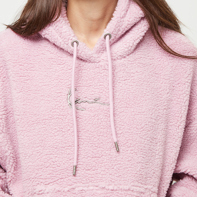 Karl Kani Metal Signature Teddy Oversized Hoodie rosa 31302 3