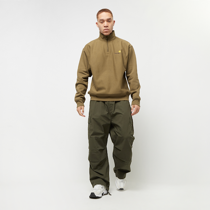 Carhartt WIP Half Zip American Script Sweatshirt brun 31603 4