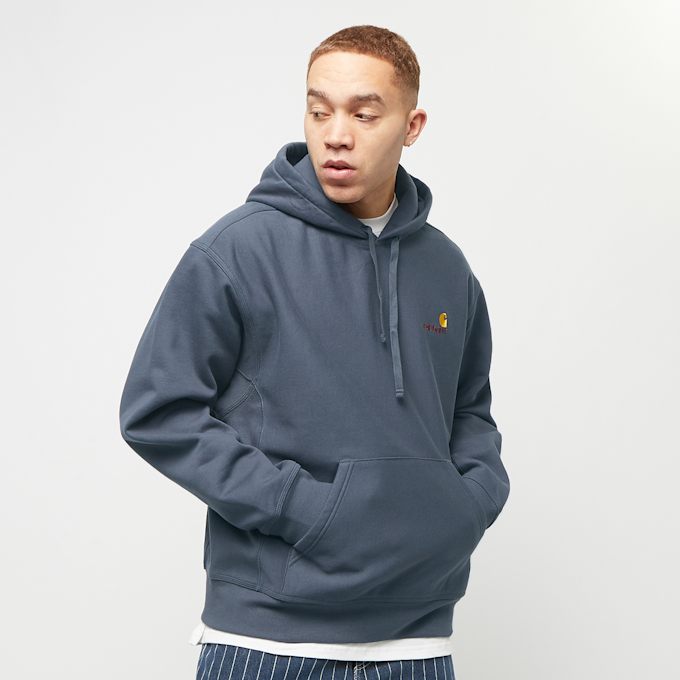 Carhartt WIP Hooded American Script Sweatshirt  Zeus blau 31604 1