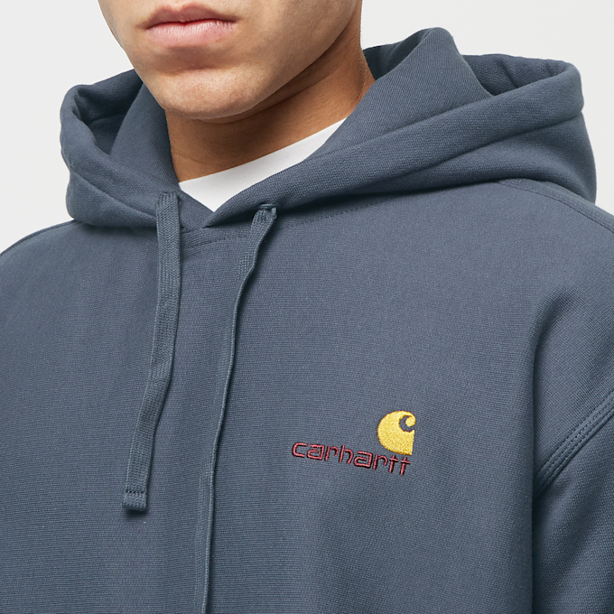 Carhartt WIP Hooded American Script Sweatshirt  Zeus blau 31604 3