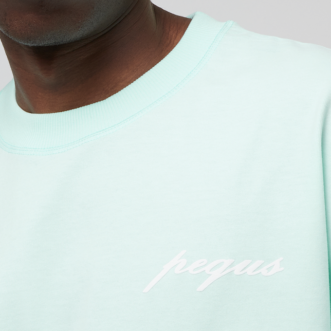 PEQUS Chest Logo T-Shirt turkusowy 31712 3